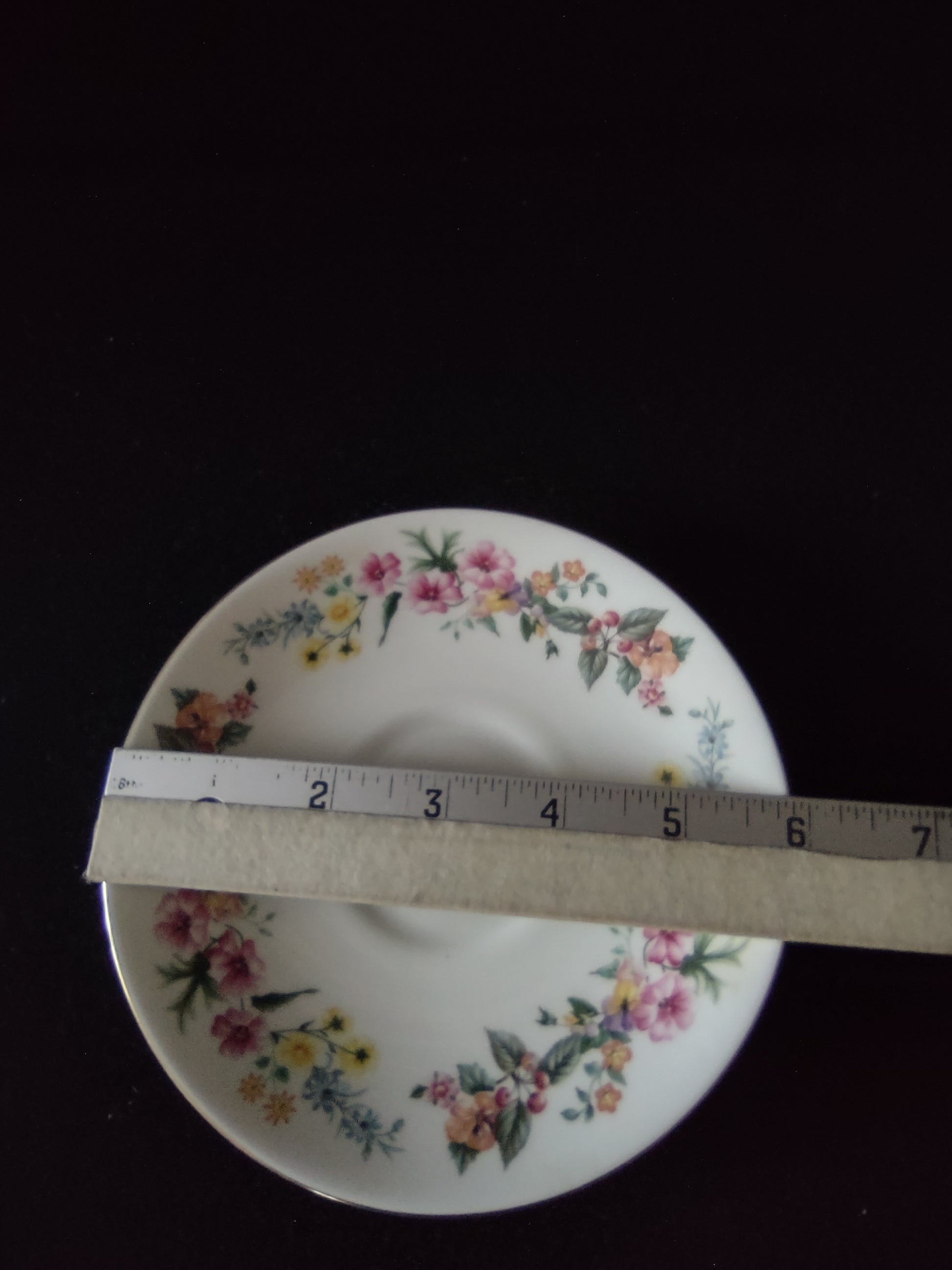 Vintage Wedgwood Downland Saucer Bone China Floral England [6229]