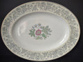 Vintage Wedgwood Oval Serving Platter Floral Botanical Gold Trim 13" [6237]