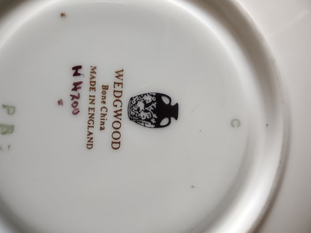 Vintage Wedgwood Saucer Bone China Cobalt Blue Gold Ivy Agincourt England [6232]
