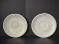 Vintage Wedgwood Edme Demitasse Saucer Pair Ironstone England Crazing [6231]
