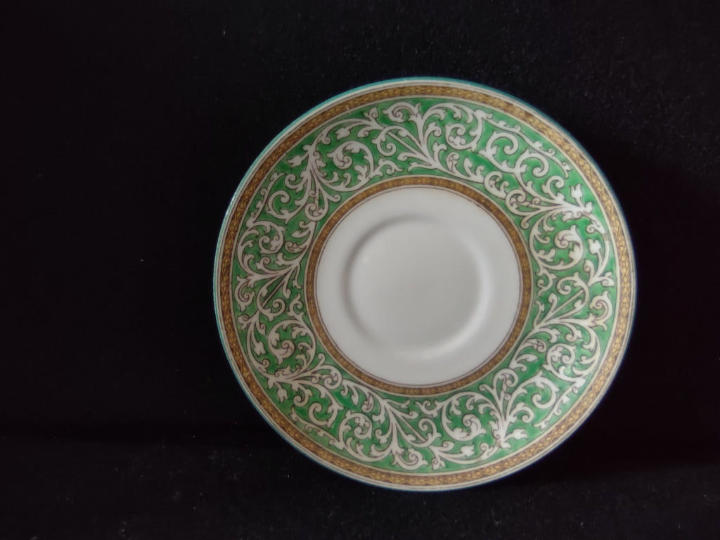 Vintage Wedgwood Praze Green Saucer Bone China England [6233]