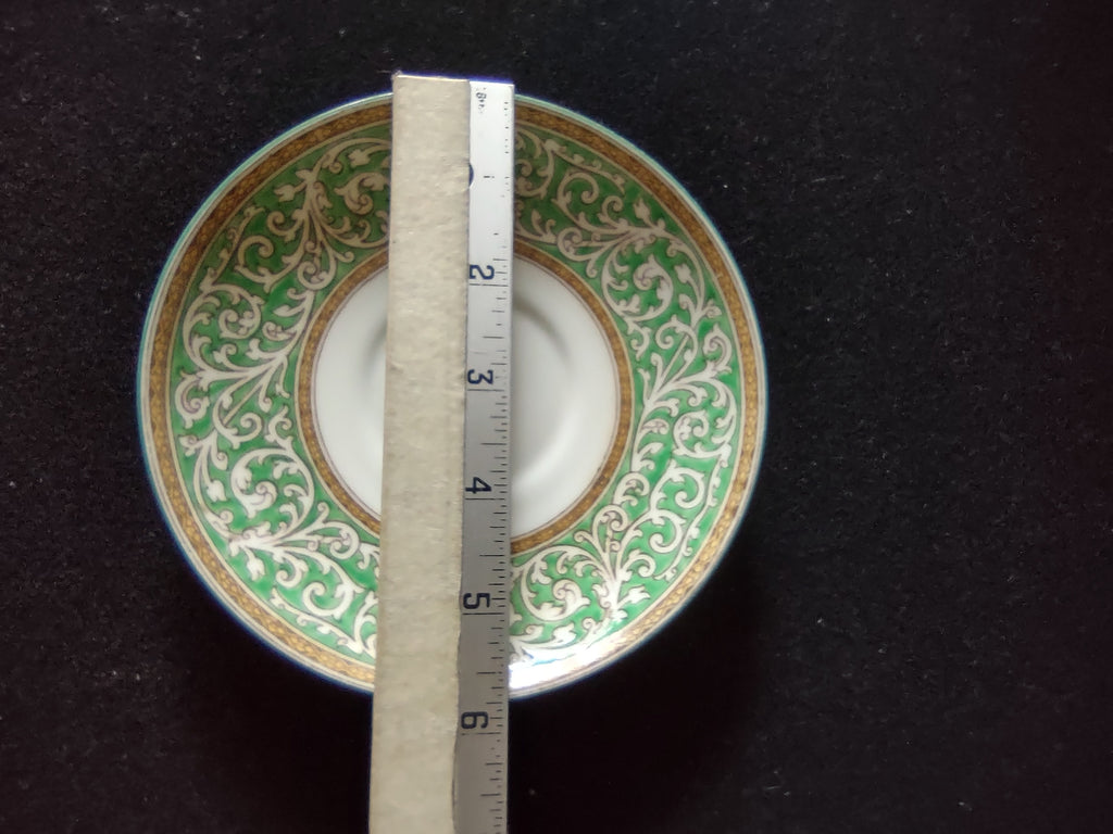 Vintage Wedgwood Praze Green Saucer Bone China England [6233]
