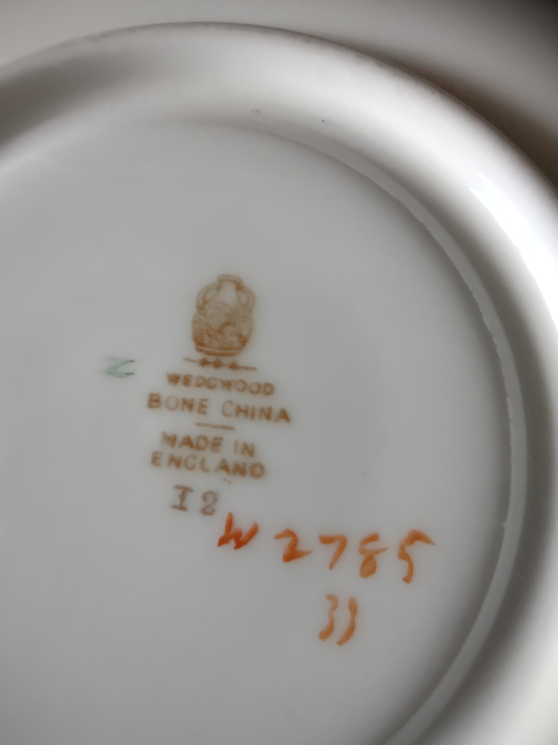 Vintage Wedgwood Praze Green Saucer Bone China England [6233]