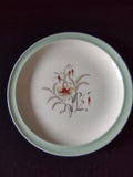Vintage Wedgwood Tiger Lily Dinner Plate Mint Green Rim England [6240]