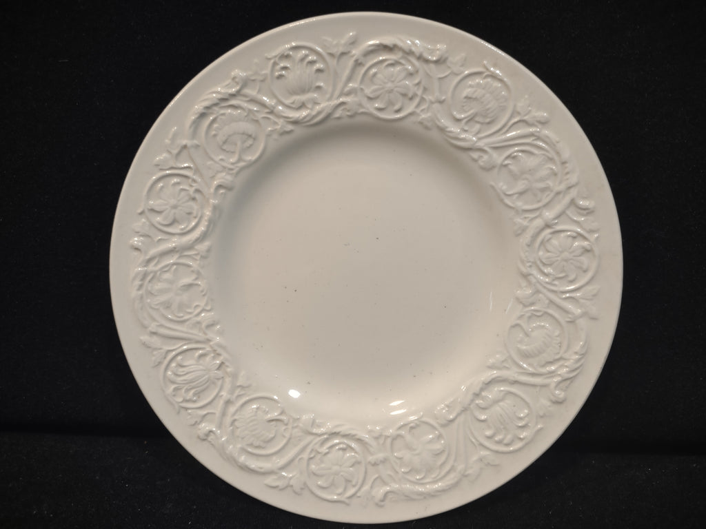 Vintage Wedgwood Patrician Embossed White Bread Butter Plate 6" England [6244]