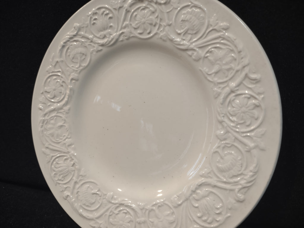 Vintage Wedgwood Patrician Embossed White Bread Butter Plate 6" England [6244]