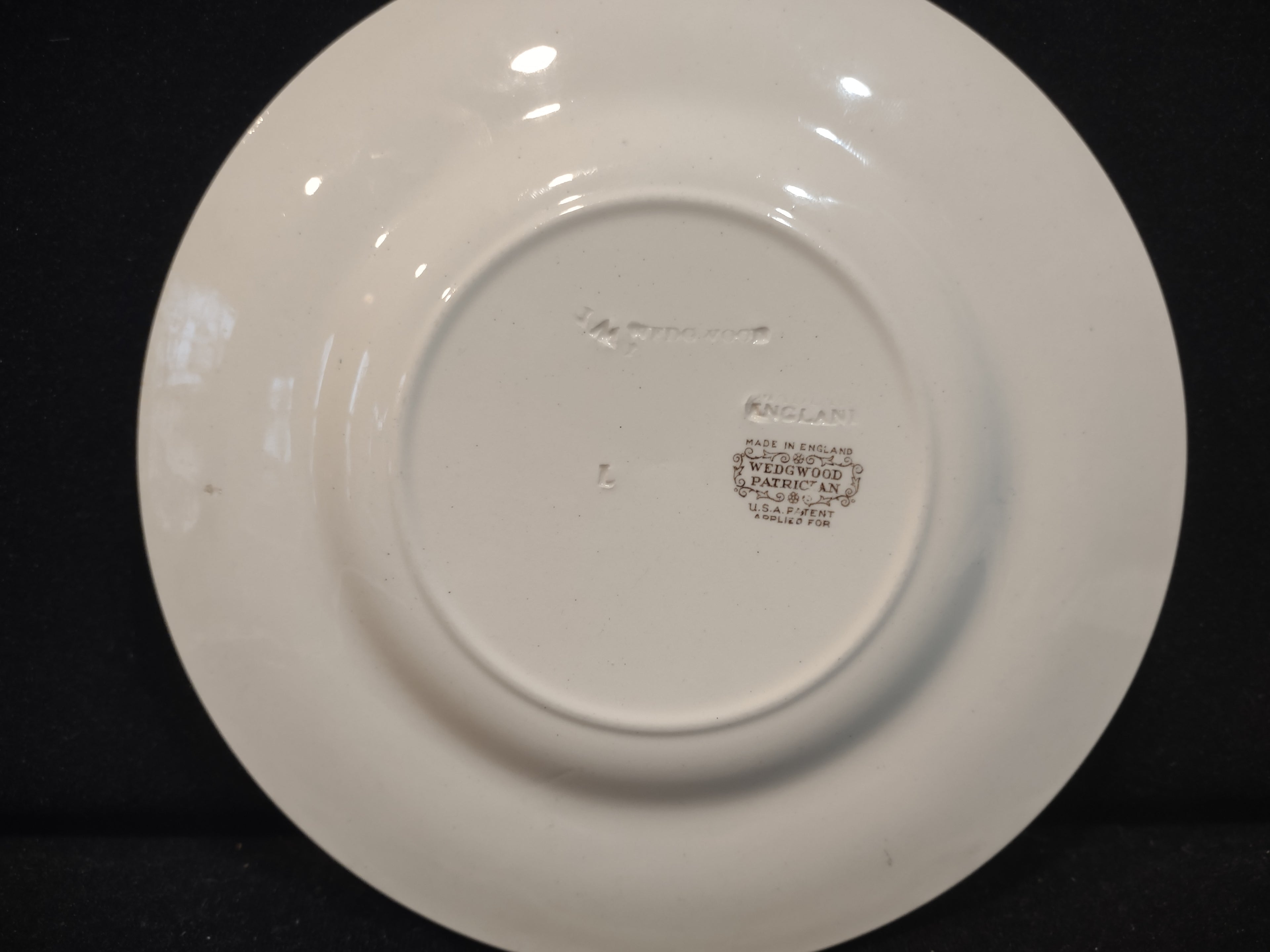 Vintage Wedgwood Patrician Embossed White Bread Butter Plate 6" England [6244]