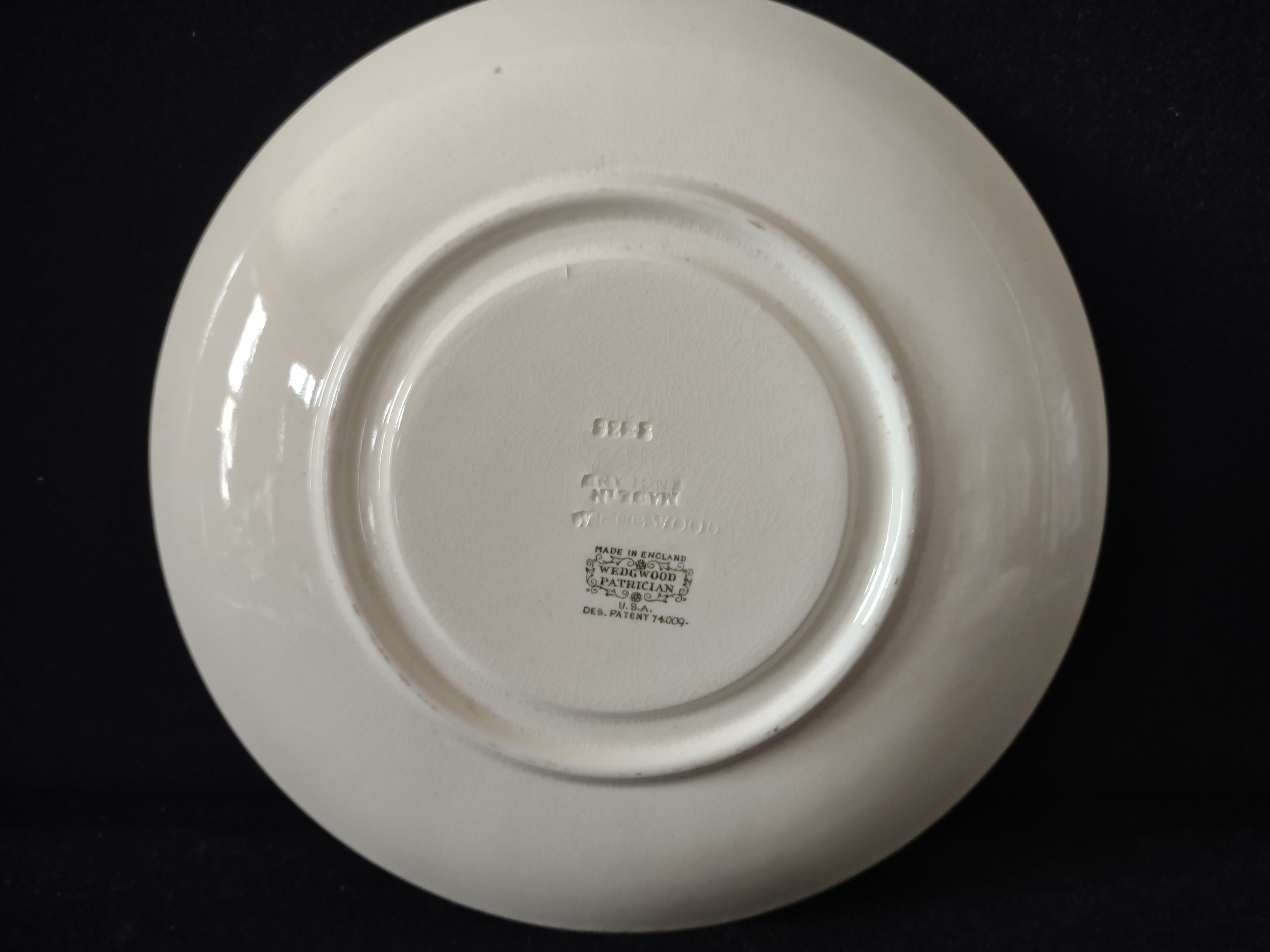 Vintage Wedgwood Patrician Cream Soup Liner Saucer England 6in [6246]