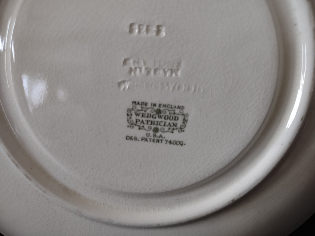 Vintage Wedgwood Patrician Cream Soup Liner Saucer England 6in [6246]