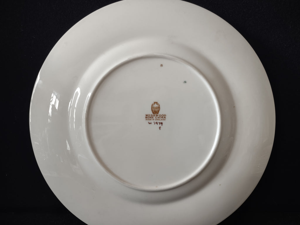 Vintage Wedgwood Bone China Blue Gold Ivy W2979 10" Dinner Plate [6249]