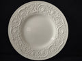 Vintage Wedgwood Patrician Cream Embossed 10" Dinner Plate Crazing [6250]