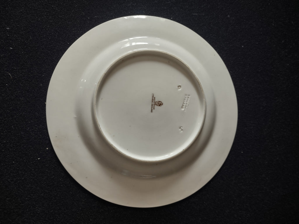 Vintage Wedgwood Dessert Plate Cream Gold Gilt Bone China England Pair [6257]