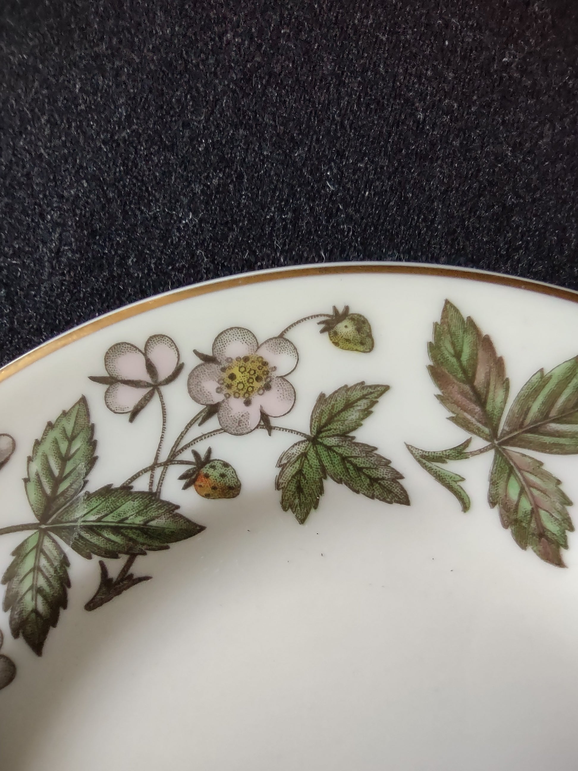 Vintage Wedgwood Wild Strawberry Bread Butter Plate Bone China England [6258]