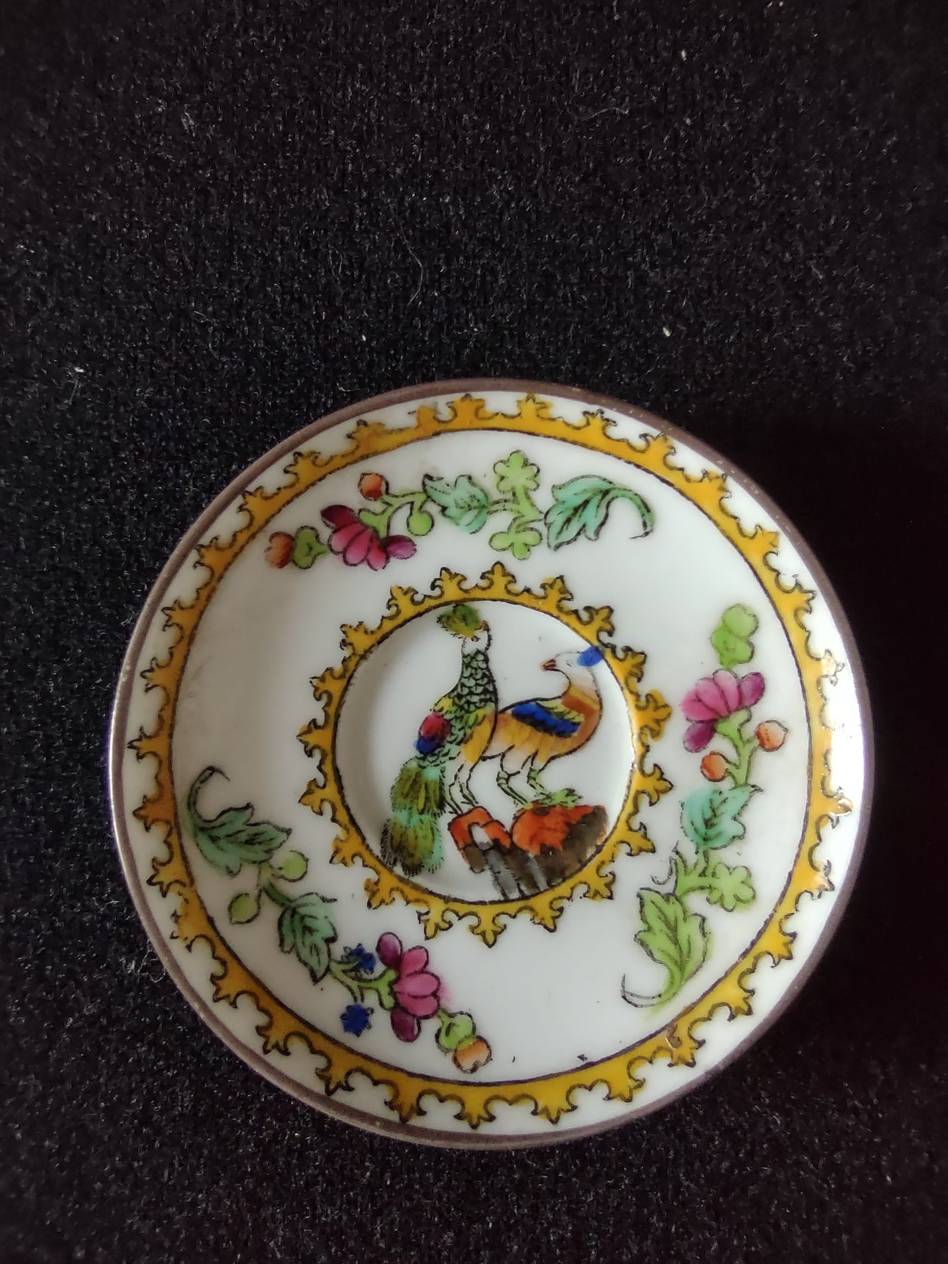 Vintage Spode Copeland's China Exotic Birds Butter Pat Bone China England [6263]