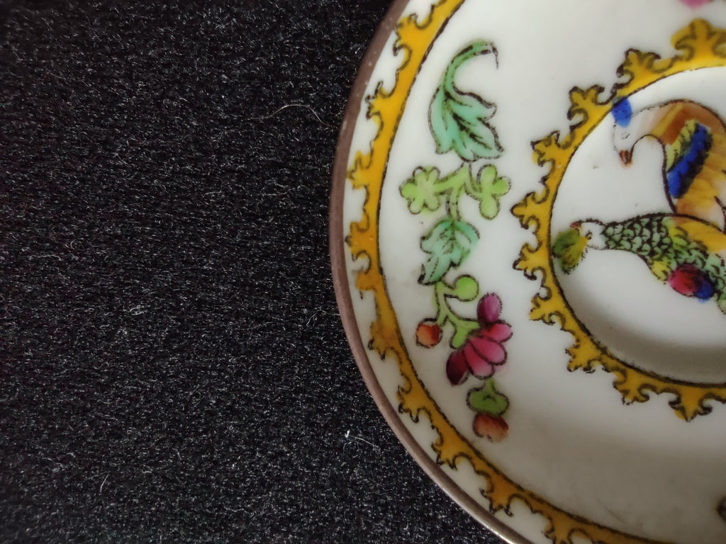 Vintage Spode Copeland's China Exotic Birds Butter Pat Bone China England [6263]
