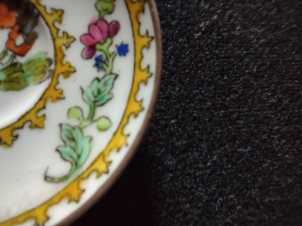 Vintage Spode Copeland's China Exotic Birds Butter Pat Bone China England [6263]