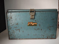 Vintage J.C. Higgins Metal Ice Chest Cooler Blue Camping Picnic [6239]