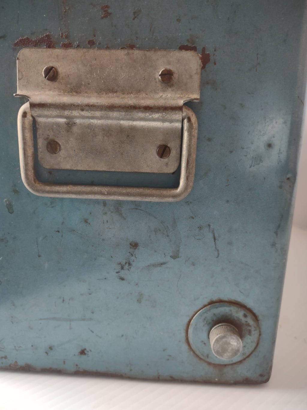 Vintage J.C. Higgins Metal Ice Chest Cooler Blue Camping Picnic [6239]