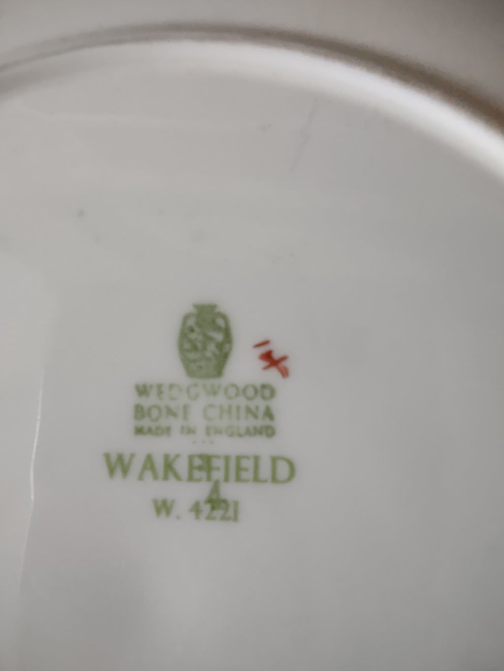 Vintage Wedgwood Wakefield Salad Plate Bone China England Pair [6265]