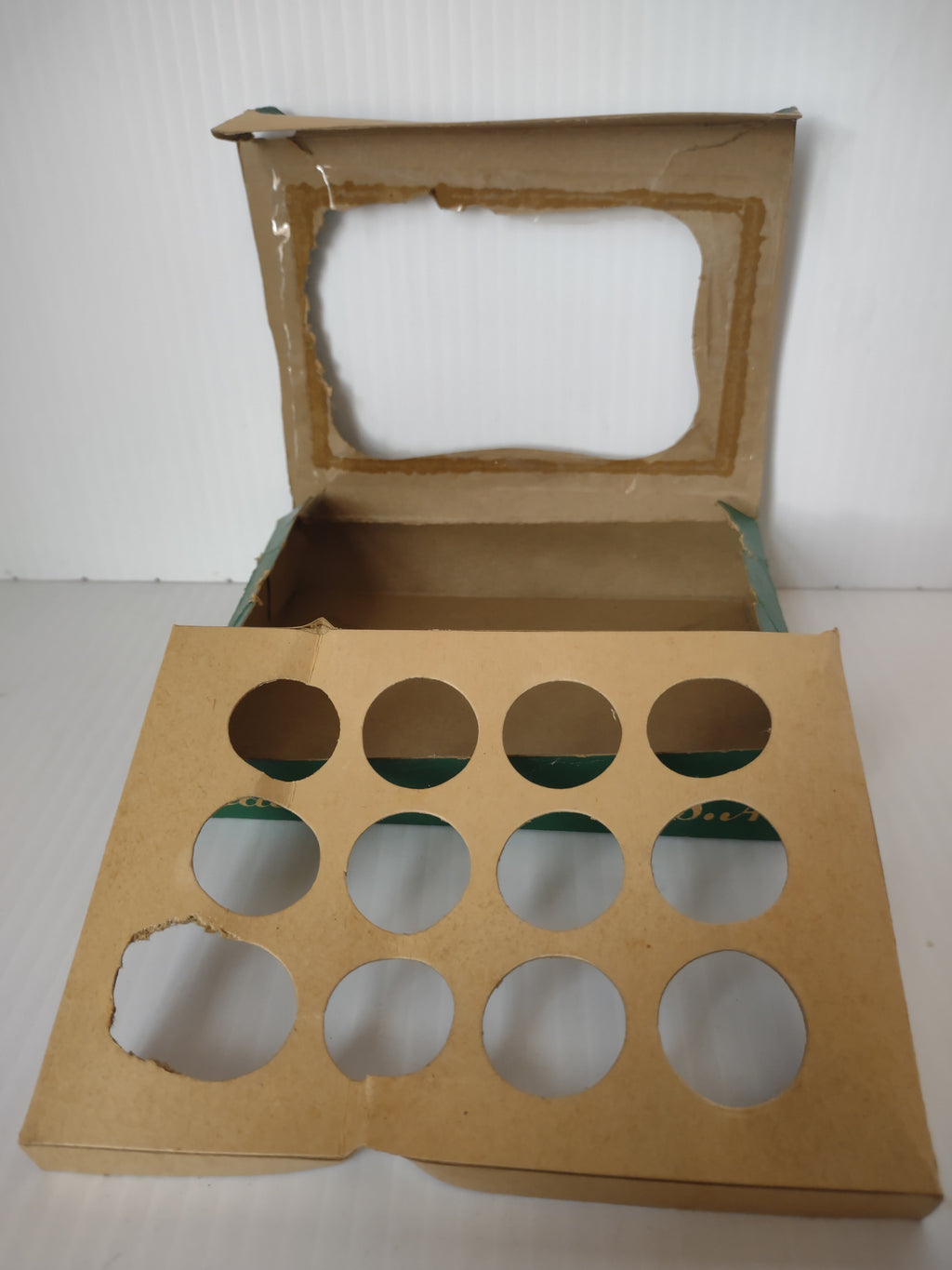 Vintage American Made Christmas Ornaments Empty Box Dozen McCrory's [4827]