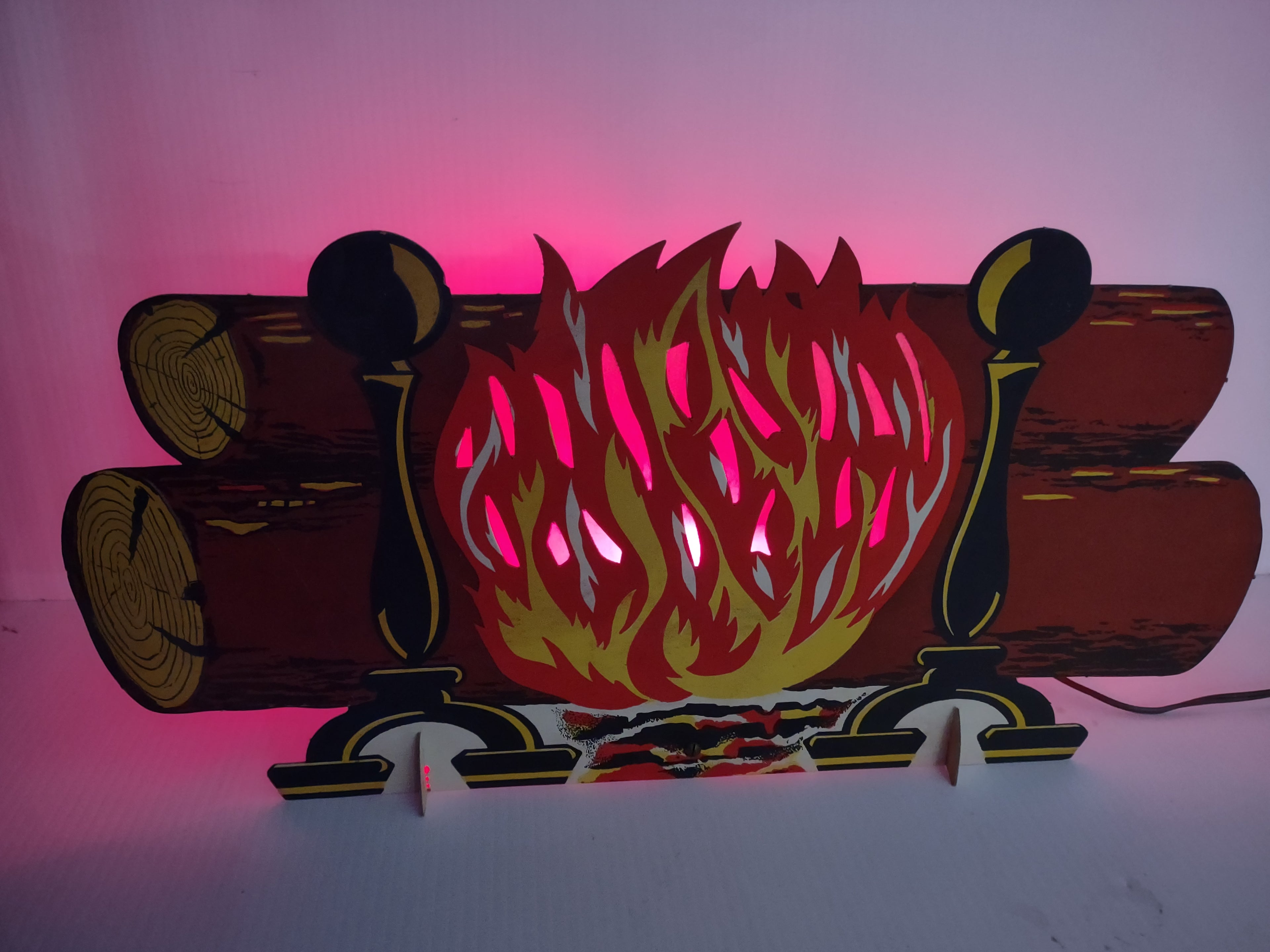 Vintage Christmas Cardboard Fireplace Display "Electric" [4826]