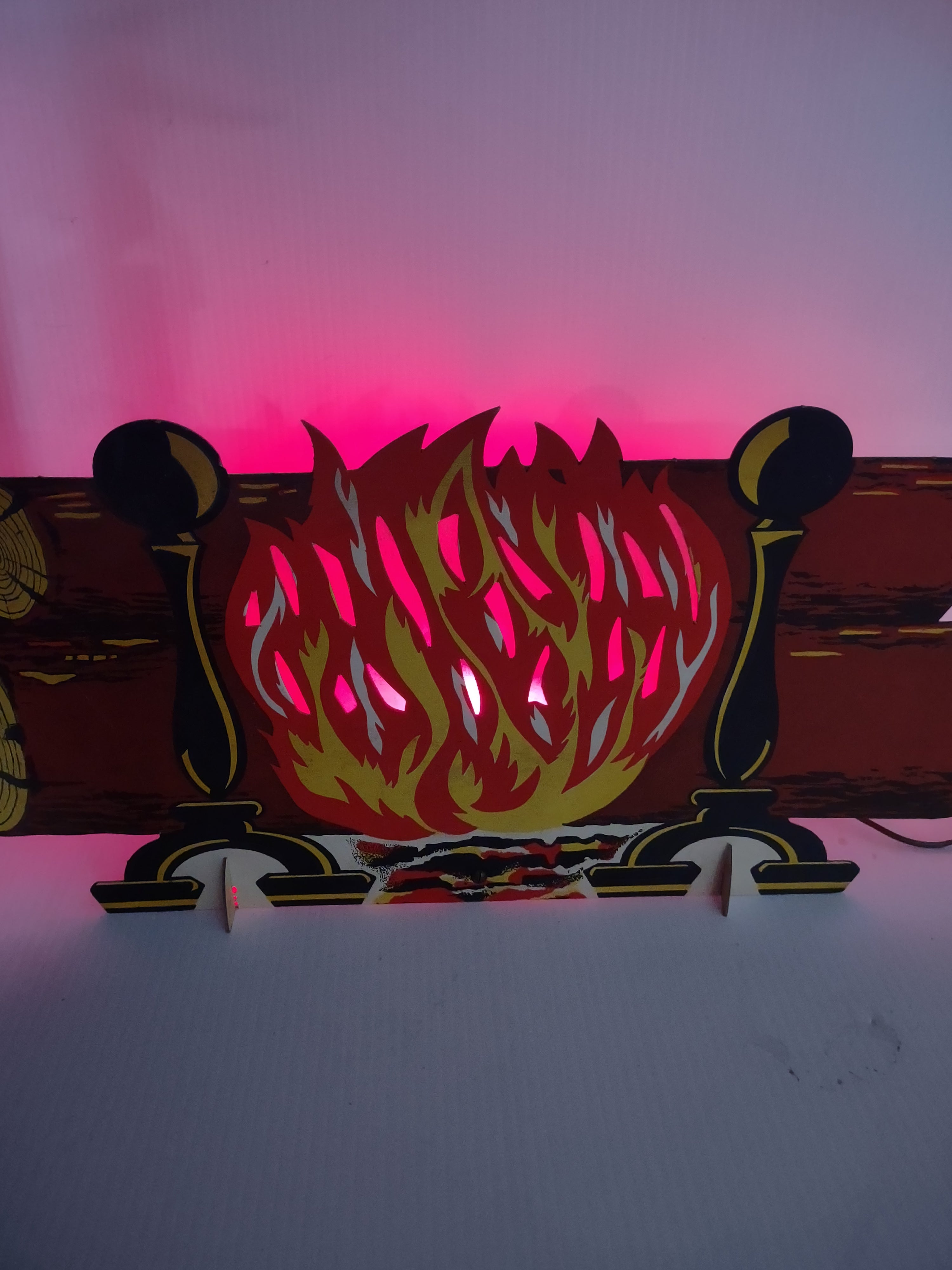 Vintage Christmas Cardboard Fireplace Display "Electric" [4826]