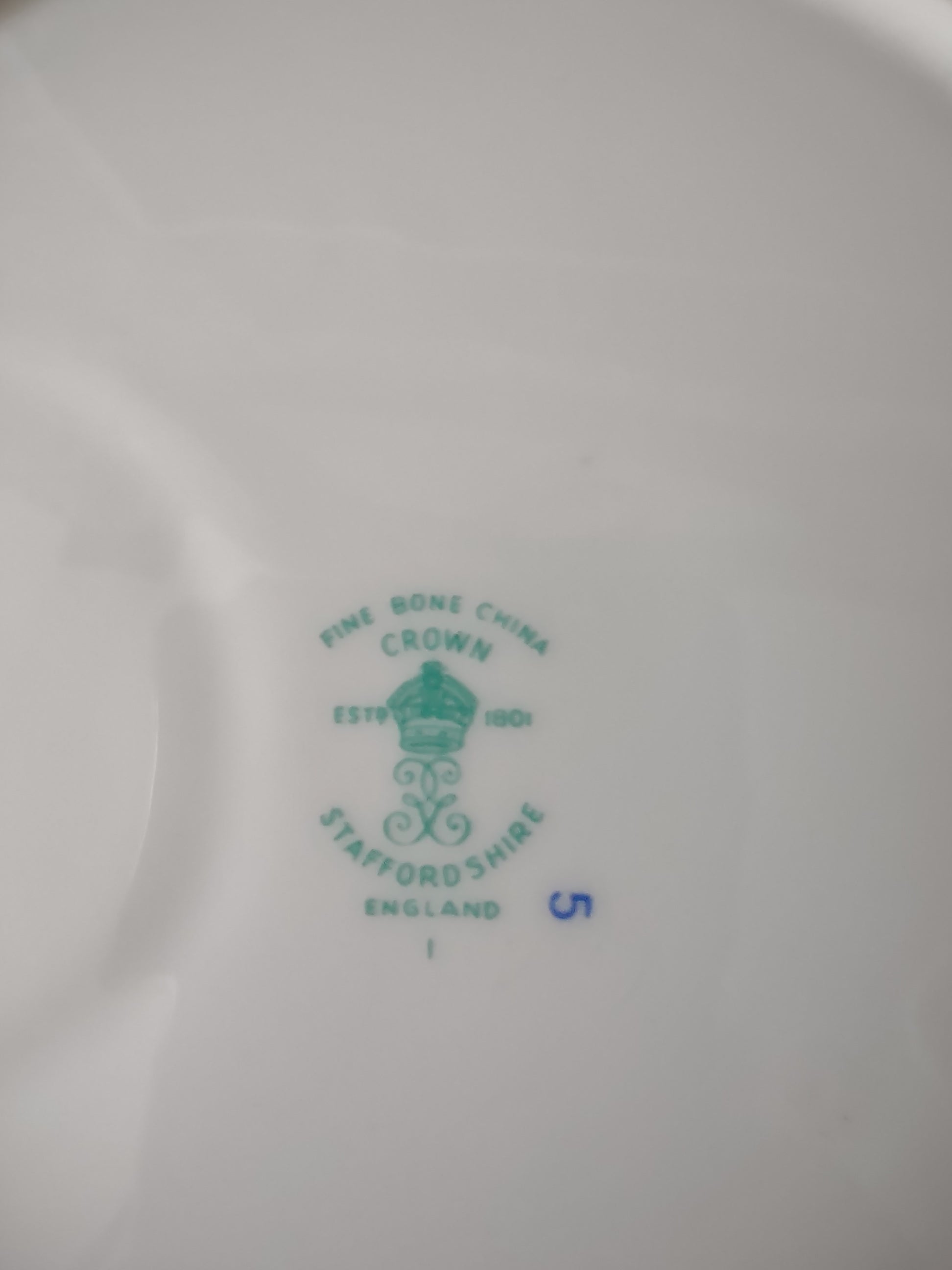 Vintage Staffordshire Butterfly Snack Plate Cup Bone China England x3 [6269]