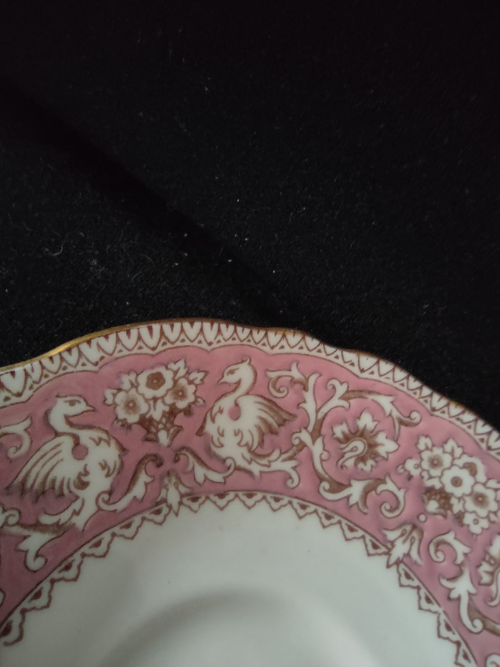 Vintage Crown Staffordshire Ellesmere Cup Saucer Bone China England Pair [6272]