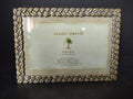 Vintage Exotic Travels 4x6 Photo Frame Antique Gold Color Braided Leaf [6293]