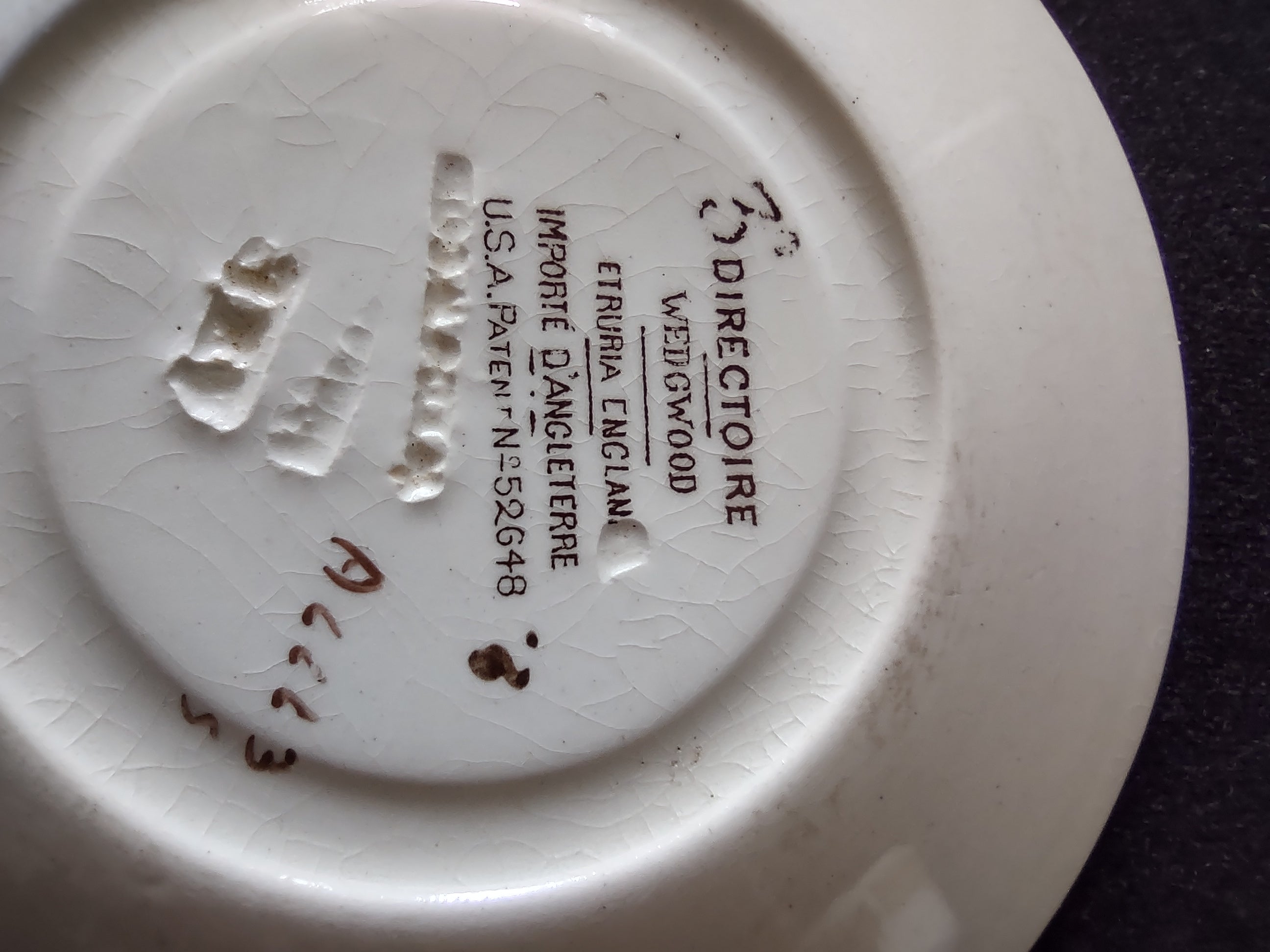 Vintage Wedgwood Directoire Demitasse Cup Saucer Set Etruria England [6274]