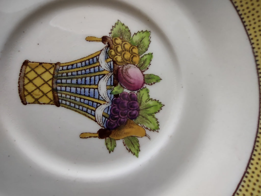 Vintage Wedgwood Directoire Demitasse Saucer Etruria England Fruit Basket [6275]