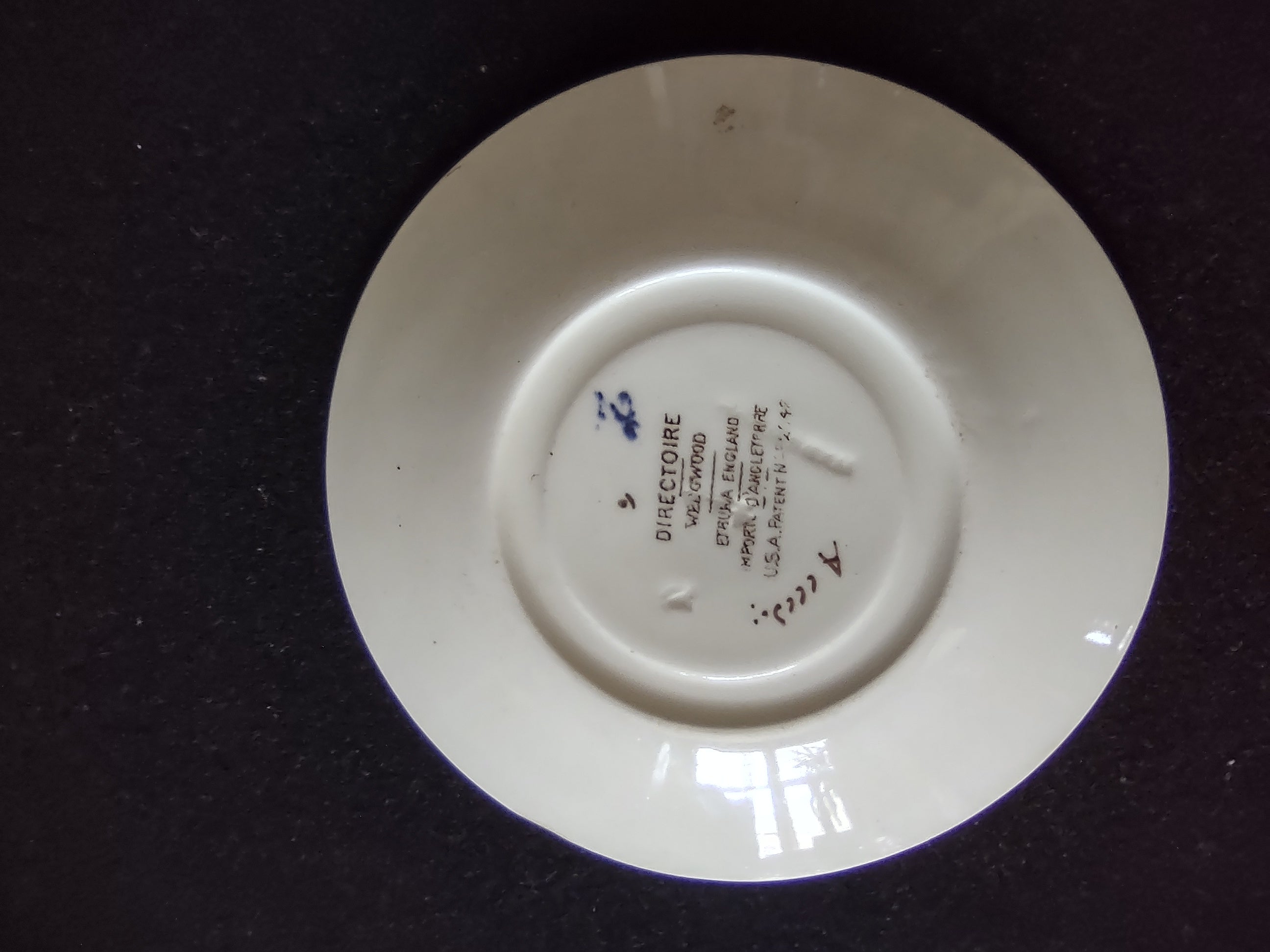Vintage Wedgwood Directoire Demitasse Saucer Etruria England Fruit Basket [6275]