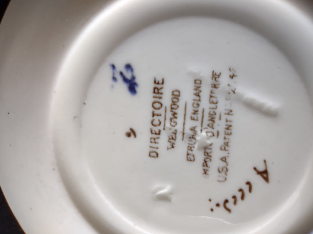 Vintage Wedgwood Directoire Demitasse Saucer Etruria England Fruit Basket [6275]