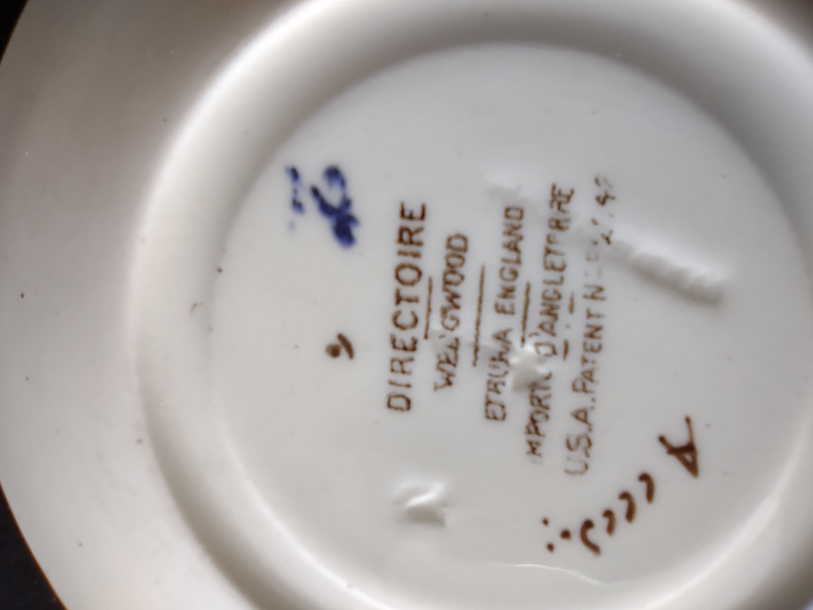 Vintage Wedgwood Directoire Demitasse Saucer Etruria England Fruit Basket [6275]