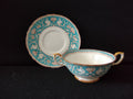 Vintage Staffordshire Ellesmere Bouillon Cup Saucer Bone China England [6276]