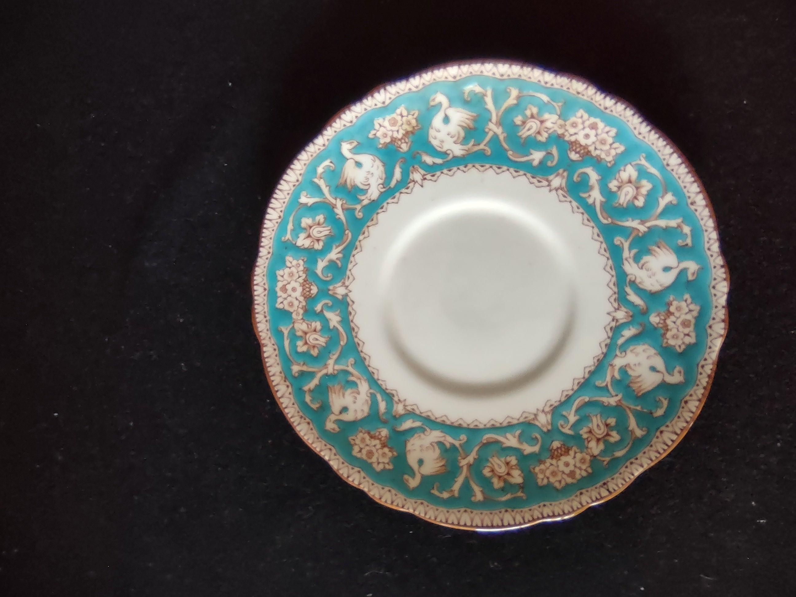 Vintage Crown Staffordshire Ellesmere Bouillon Saucer Bone China England [6277]
