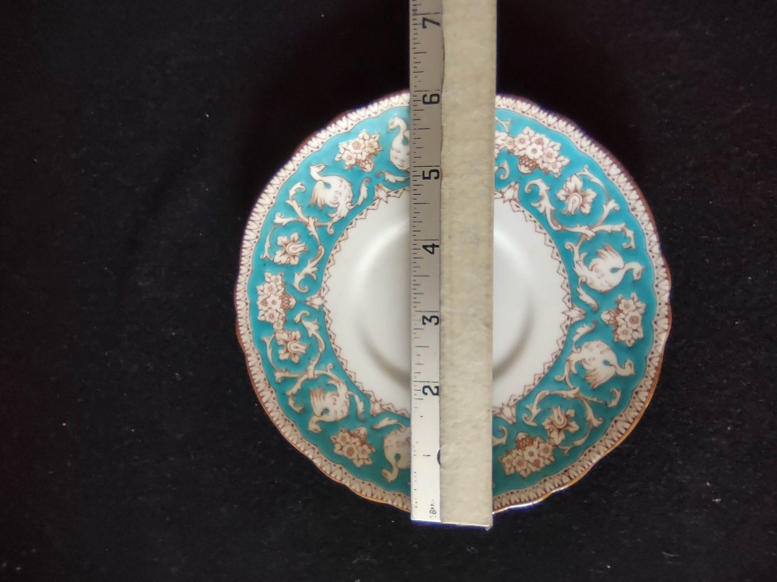 Vintage Crown Staffordshire Ellesmere Bouillon Saucer Bone China England [6277]