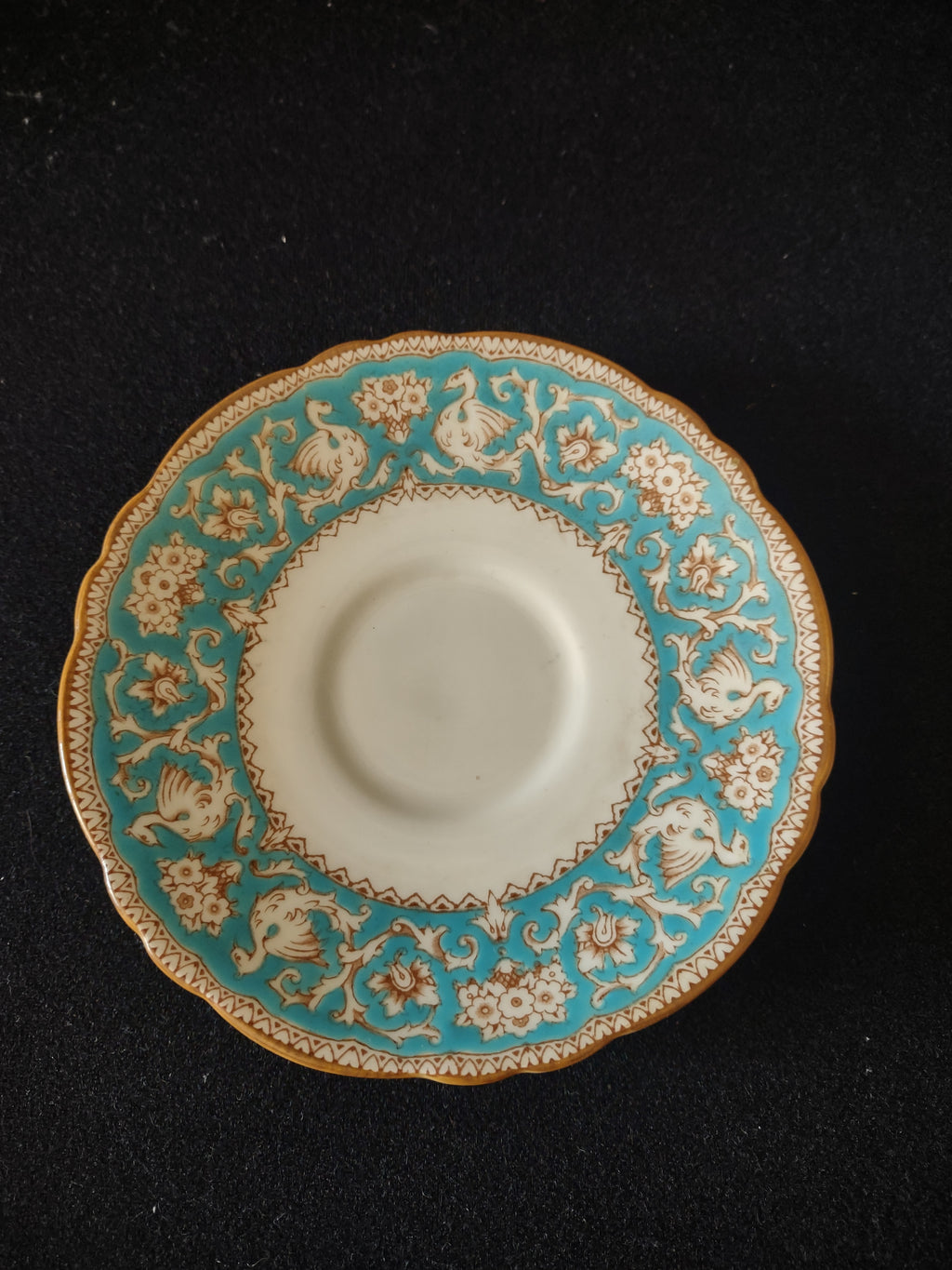 Vintage Crown Staffordshire Ellesmere Tea Cup Saucer Bone China England [6278]