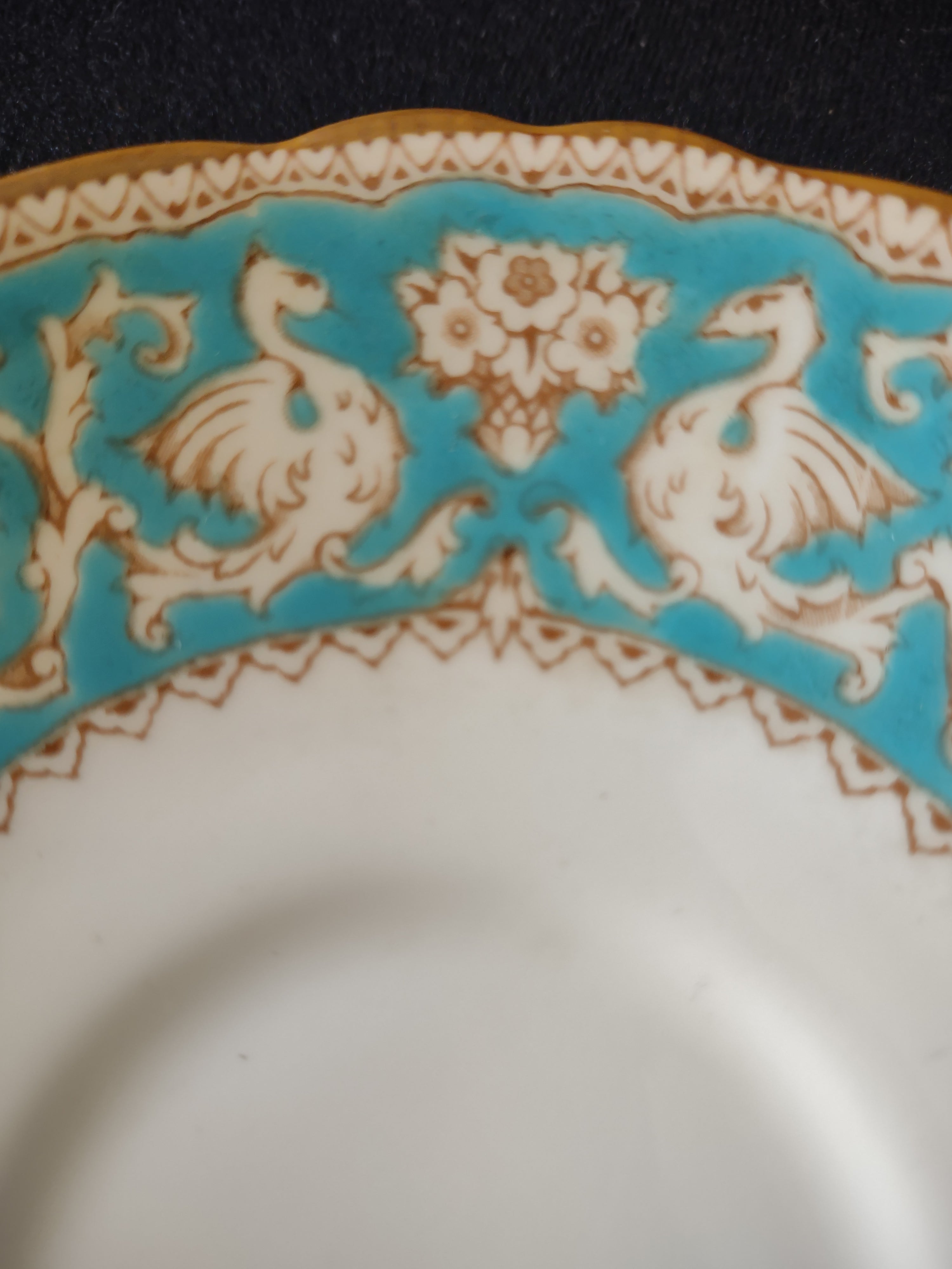 Vintage Crown Staffordshire Ellesmere Tea Cup Saucer Bone China England [6278]