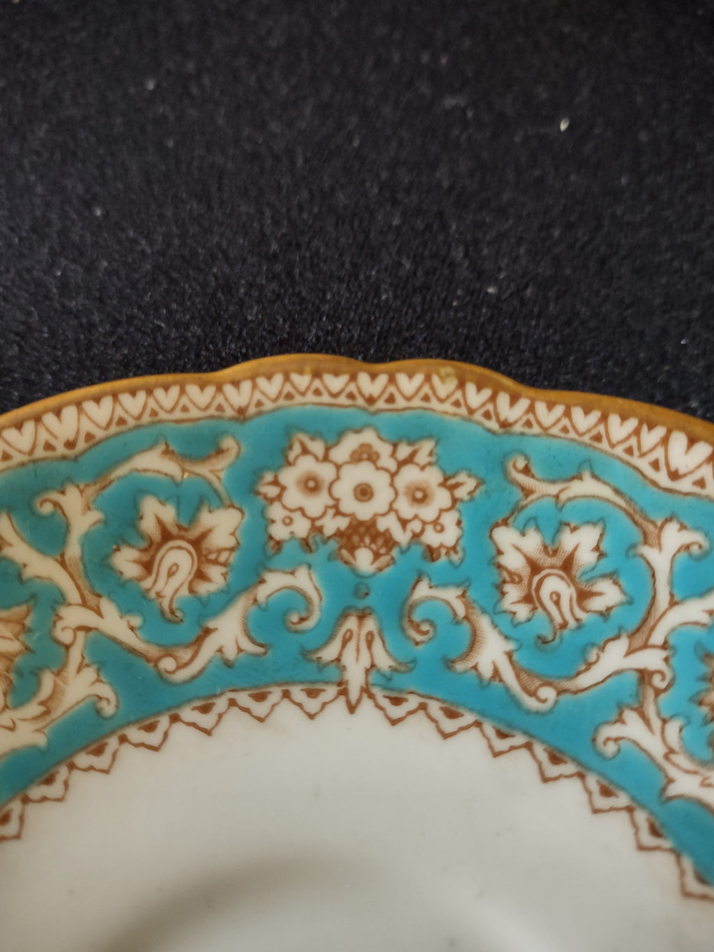 Vintage Crown Staffordshire Ellesmere Tea Cup Saucer Bone China England [6278]