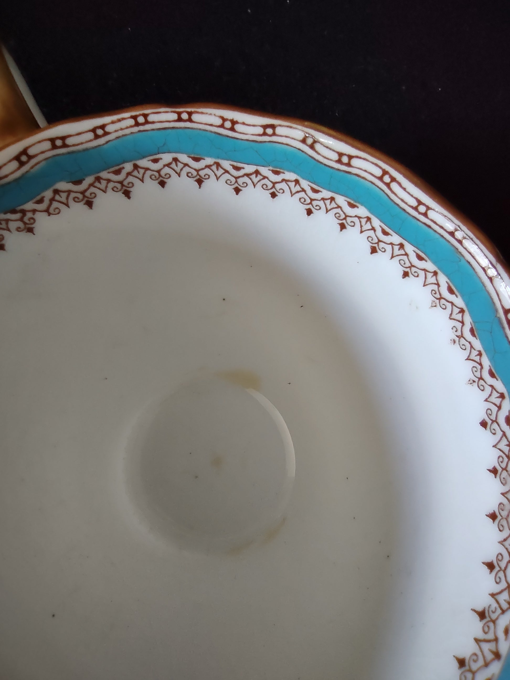 Vintage Crown Staffordshire Ellesmere Tea Cup Saucer Bone China England [6278]