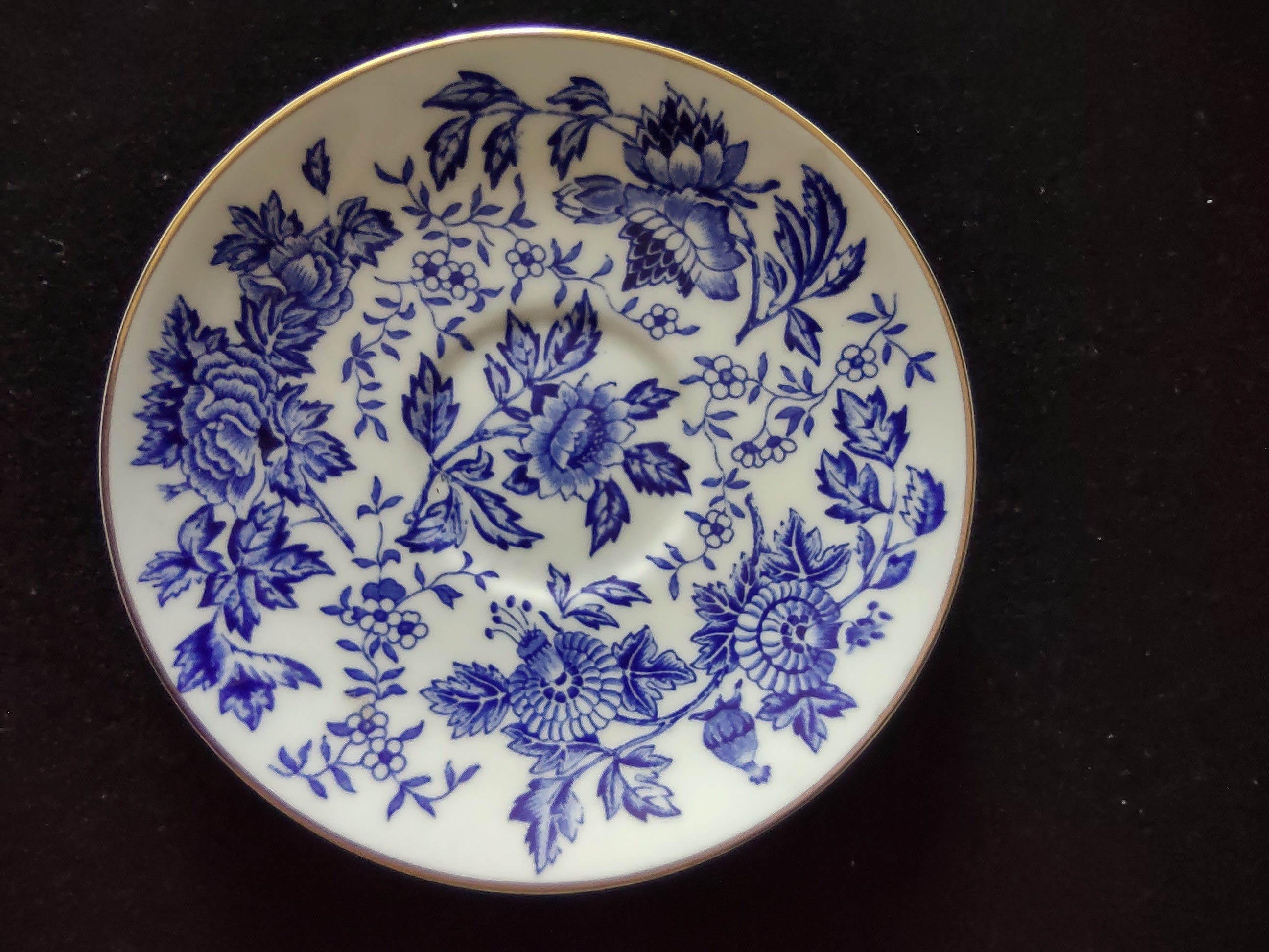 Vintage Wedgwood Avon Blue Cup Saucer Set Bone China England [6280]