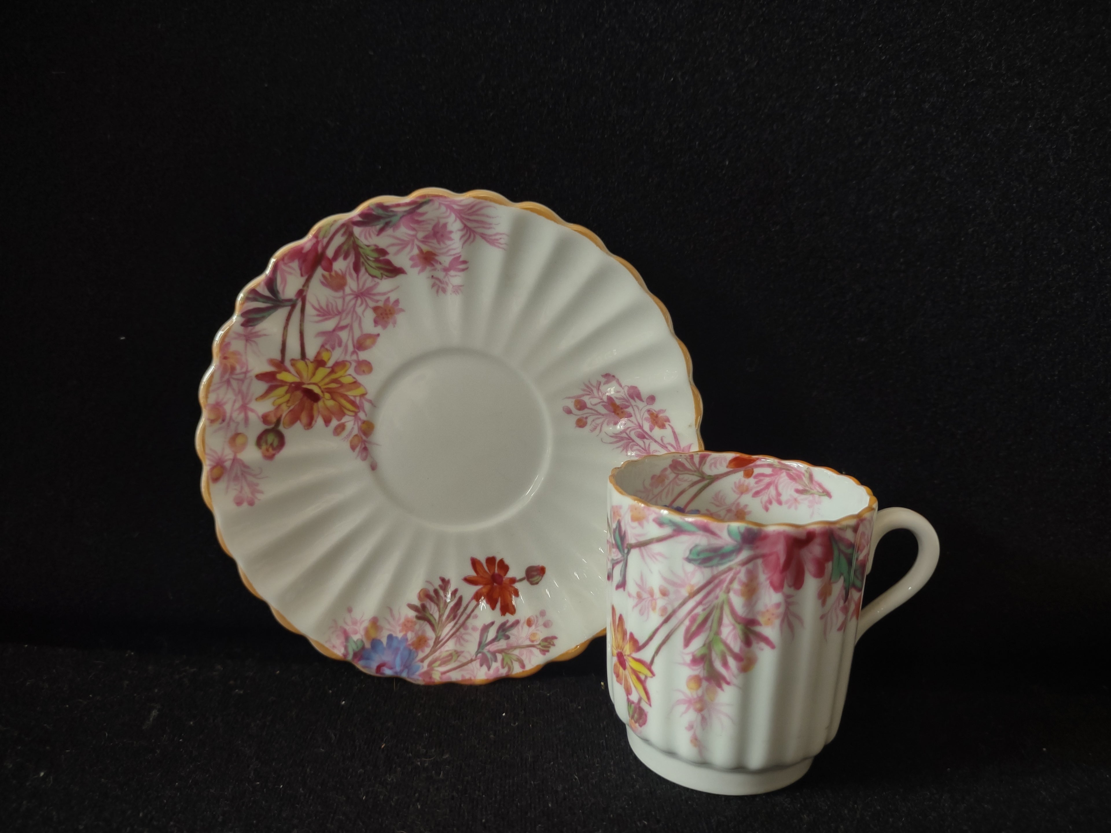 Vintage Spode Chelsea Garden Demitasse Cup Saucer Bone China England [6283]