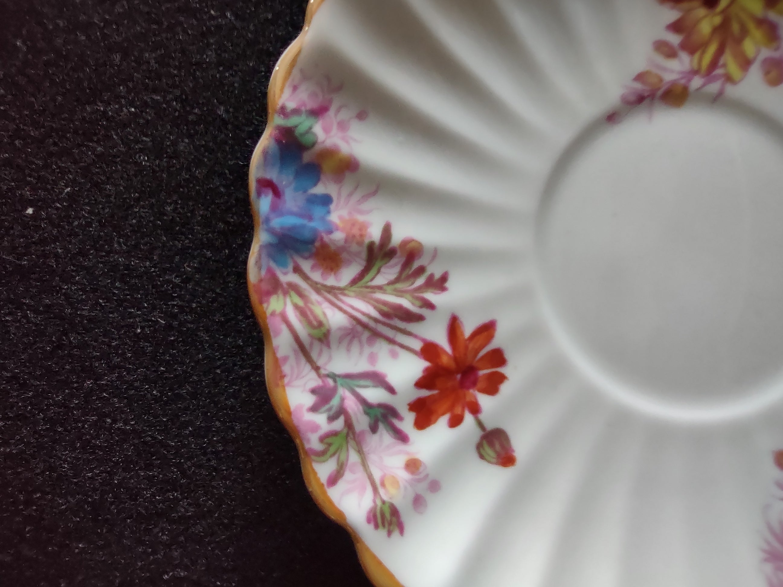 Vintage Spode Chelsea Garden Demitasse Cup Saucer Bone China England [6283]