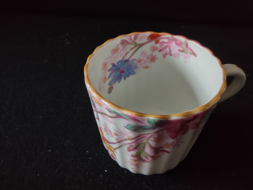 Vintage Spode Chelsea Garden Demitasse Cup Saucer Bone China England [6283]