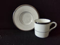Vintage Wedgwood Platinum Band Demitasse Cup Saucer Set Bone China England [6284]