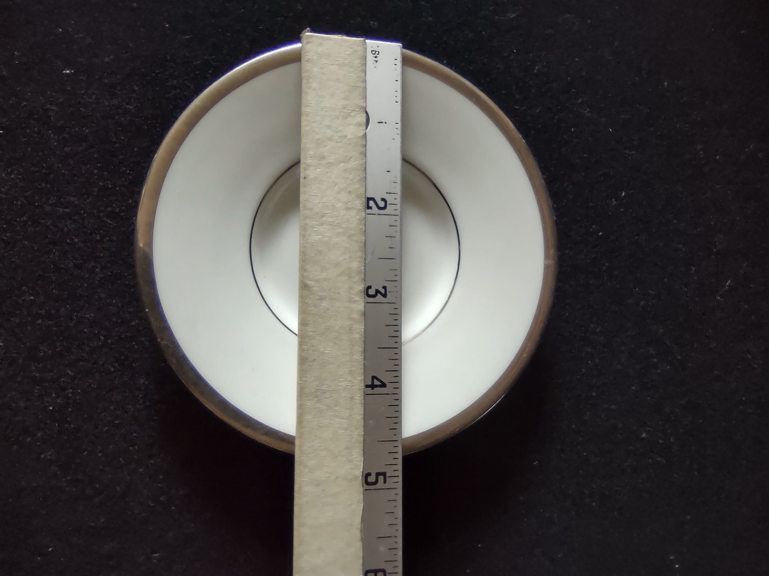 Vintage Wedgwood Platinum Band Demitasse Cup Saucer Set Bone China England [6284]