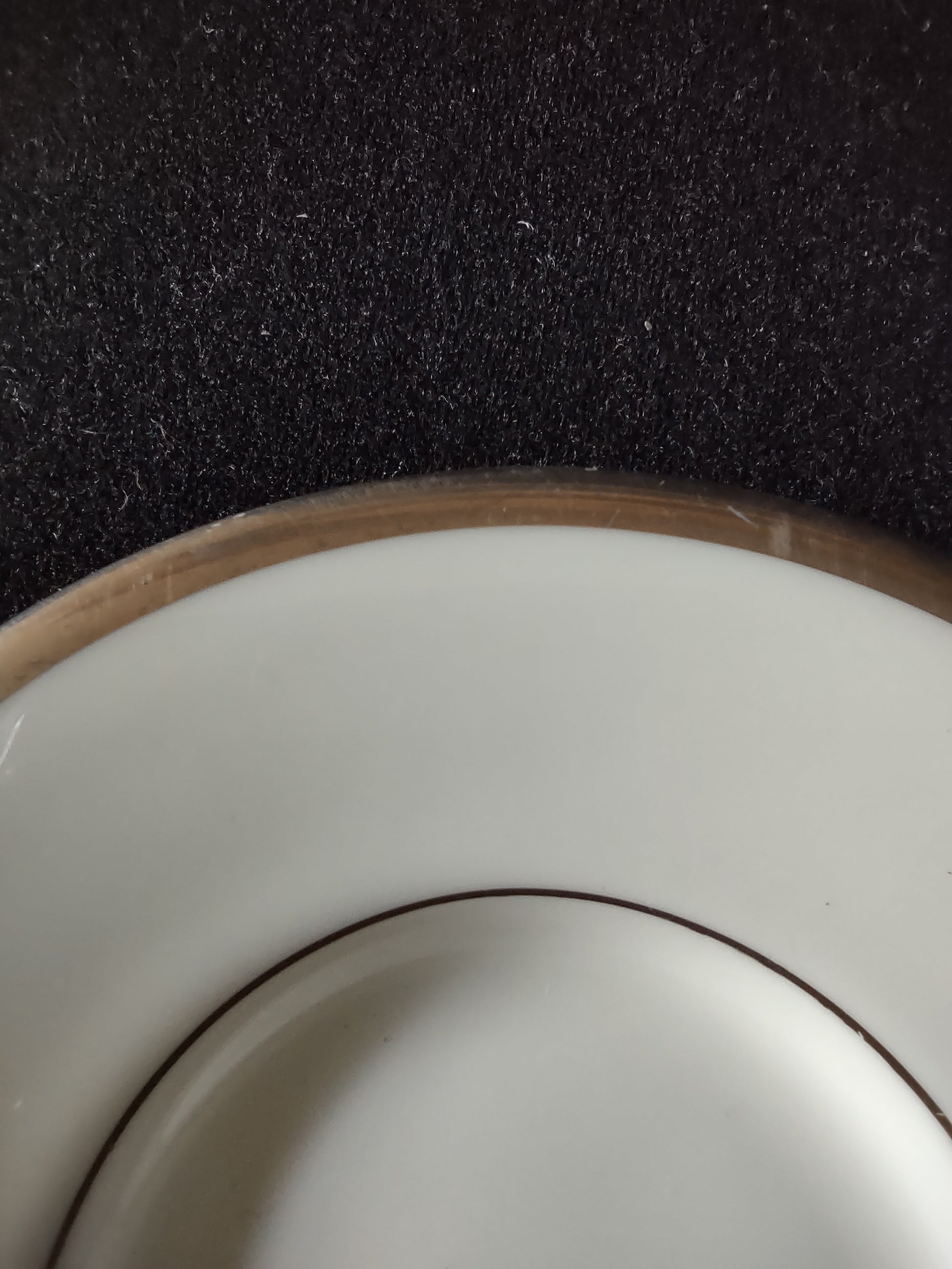 Vintage Wedgwood Platinum Band Demitasse Cup Saucer Set Bone China England [6284]