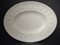 Vintage Wedgwood Wellesley English White Ironstone Oval Serving Platter Embossed [6295]