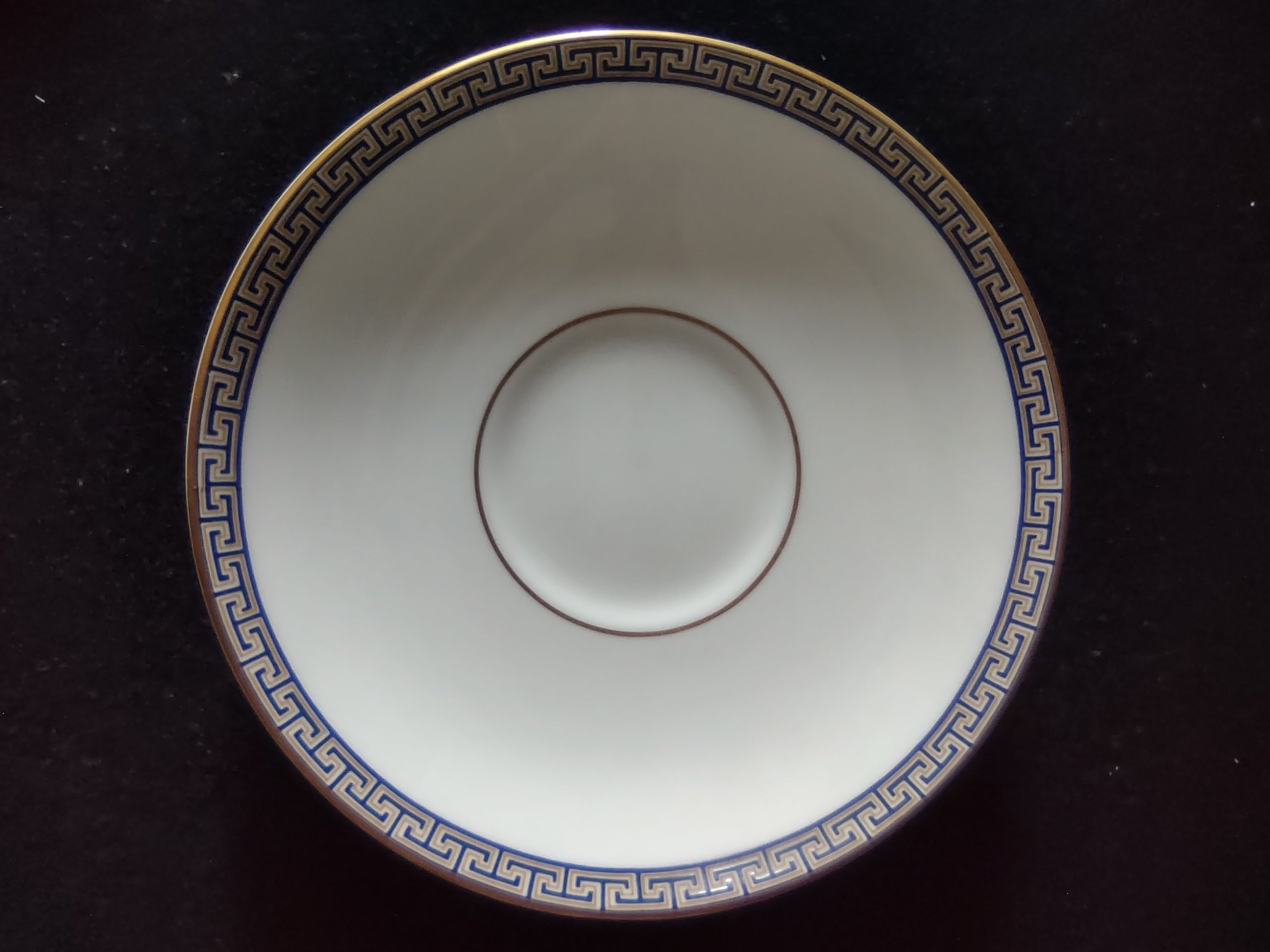 Vintage Wedgwood Palatia Cobalt Blue Bouillon Saucer Bone China England [6286]